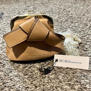 BCBG GENERATION mini coin purse bag - Taupe NWT